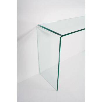  - Petite console en verre courbé 120x40x80 cm