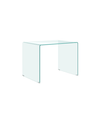  - Bureau en verre courbé Glassy 100x60x75 cm