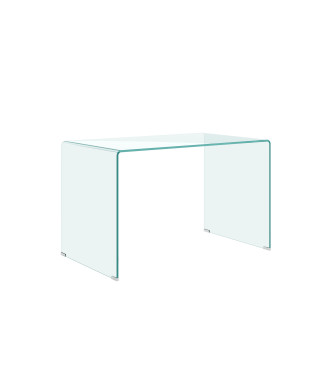  - Bureau en verre courbé Glassy 120x70x75 cm