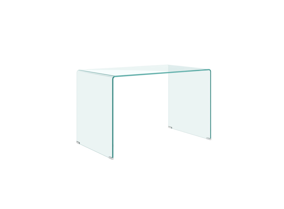  - Bureau en verre courbé Glassy 120x70x75 cm
