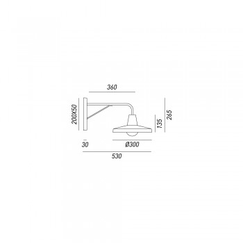 Applique murale de style industriel OFFICINA 268.03.FF IL FANALE