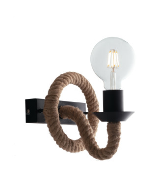 APPLIQUE CORDE DE CHANVRE 1XE27 16,7X8,7X12,9CM