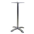 Pied de table de bar Alan en aluminium couleur acier inoxydable Vacchetti