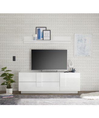 Meuble TV JUPITER 182x44x63 cm 2 tiroirs 1 porte