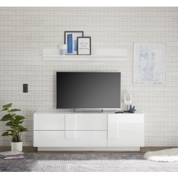 Meuble TV JUPITER 182x44x63 cm 2 tiroirs 1 porte