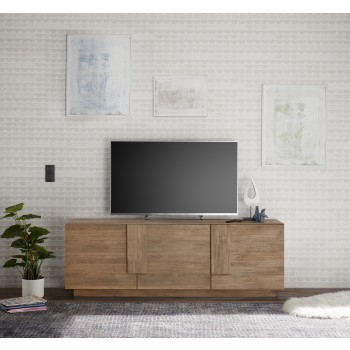 Meuble TV 3 portes JUPITER 182x44x63 cm couleur noyer