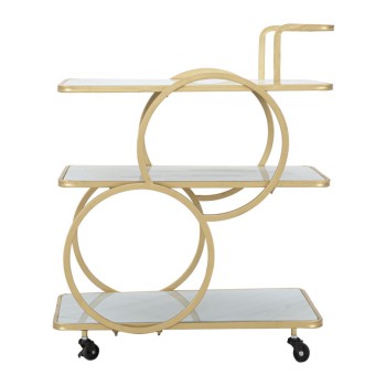 CHARIOT EN VERRE EN MARBRE