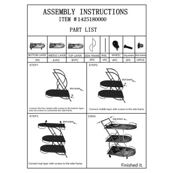 CHARIOT POUR MÉLANGE DE VERRE EN MARBRE