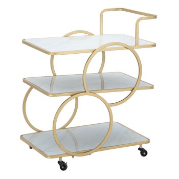 CHARIOT EN VERRE EN MARBRE