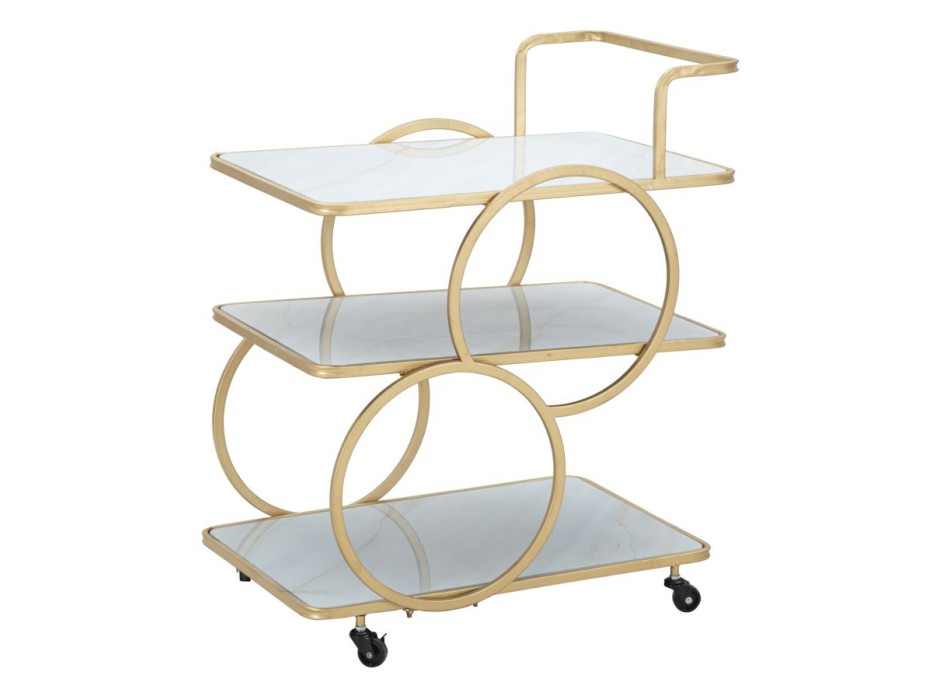 CHARIOT EN VERRE EN MARBRE