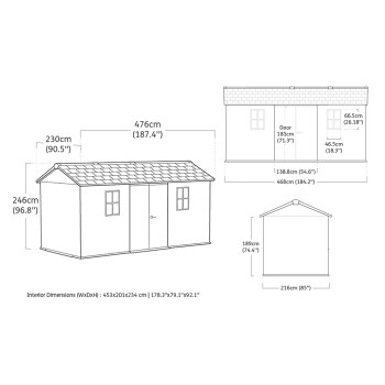 Abri de jardin double KETER NEWTON PLUS avec option de montage