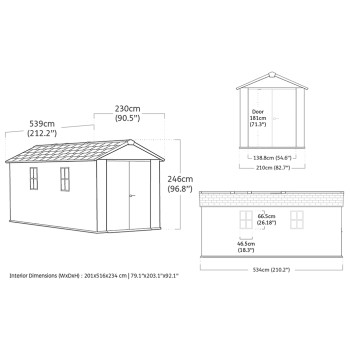 Abri de jardin double KETER NEWTON PLUS avec option de montage