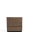 Commode Helvine à 3 tiroirs en placage frêne finition noyer 90 x 78 cm FSC 100%