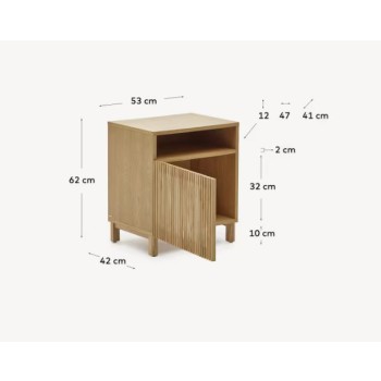 Table de chevet en bois Beyla THE SHAPE