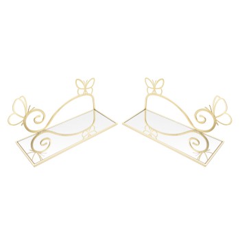 TABLE DE CHEVET ÉTAGÈRE PAPILLON, PAIRE