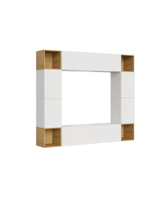 Compositions Isoka - Composition murale de salon Isoka A05 L.254 H.200 P.39,2