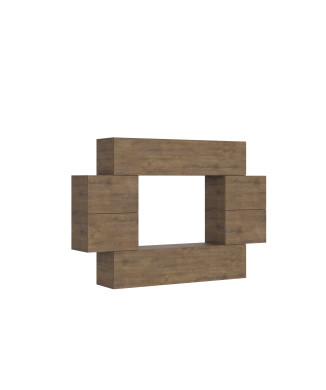 Compositions Isoka - Composition murale de salon Isoka A07 L.234 H.160 P.39,2