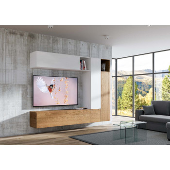 Compositions Isoka - Composition murale de salon Isoka A08 L.254 H.194 P.39,2