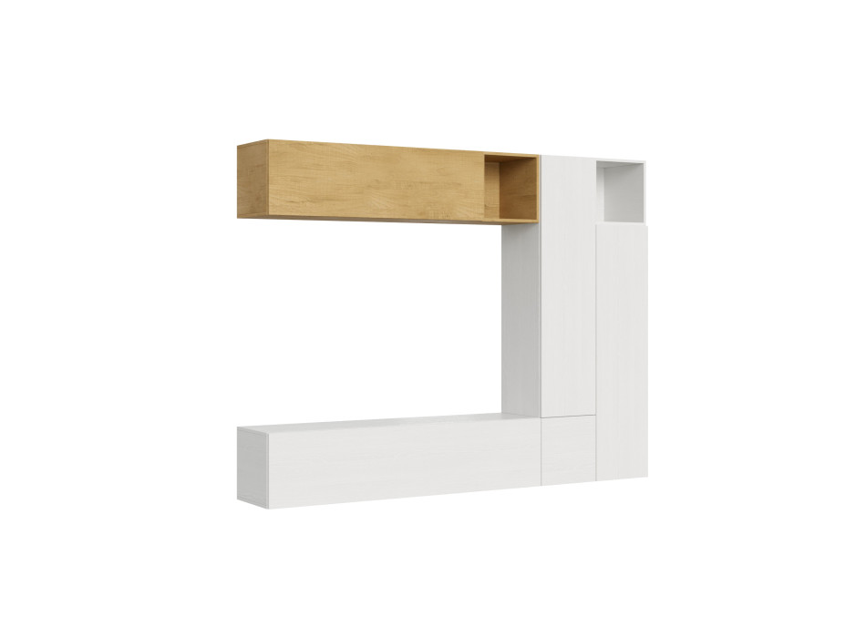 Compositions Isoka - Composition murale de salon Isoka A08 L.254 H.194 P.39,2