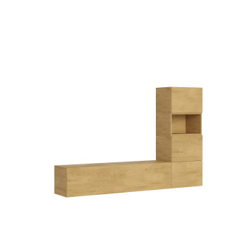 Compositions Isoka - Composition murale de salon Isoka A09 L.234 H.160 P.39,2