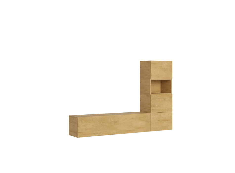 Compositions Isoka - Composition murale de salon Isoka A09 L.234 H.160 P.39,2