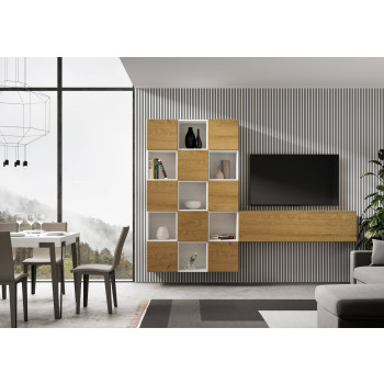 Compositions Isoka - Composition murale de salon Isoka A101 L.274 H.200 P.39,2