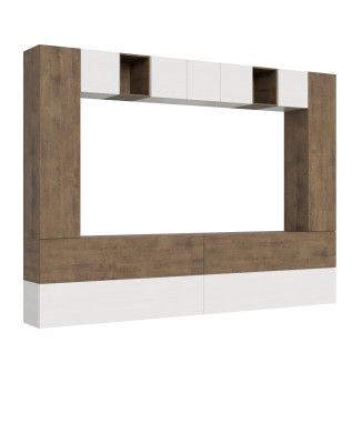 Compositions Isoka - Composition murale de salon Isoka A105 L.348 H.254 P.39,2