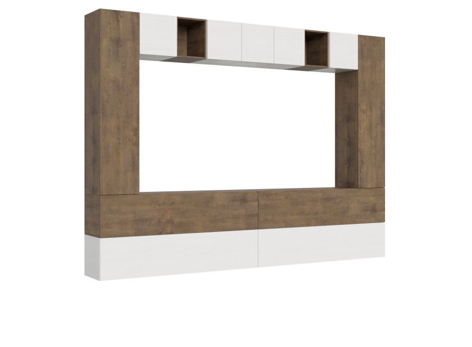 Compositions Isoka - Composition murale de salon Isoka A105 L.348 H.254 P.39,2