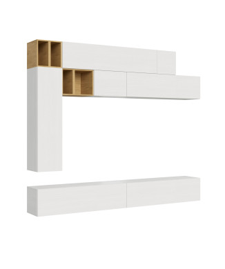 Compositions Isoka - Composition murale de salon Isoka A106 L.208 P.39.2