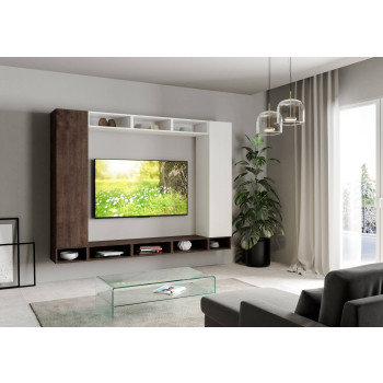 Compositions Isoka - Composition murale de salon Isoka A107 L.260 H.194 P.39,2