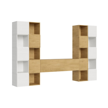 Compositions Isoka - Composition murale de salon Isoka A109 L.314 H.200 P.39,2