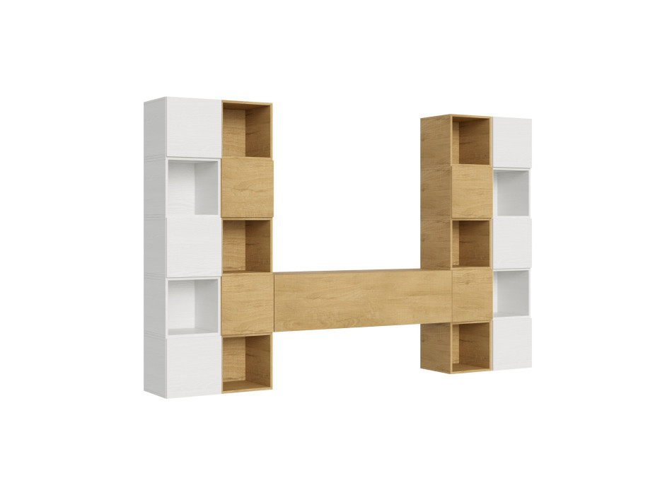 Compositions Isoka - Composition murale de salon Isoka A109 L.314 H.200 P.39,2