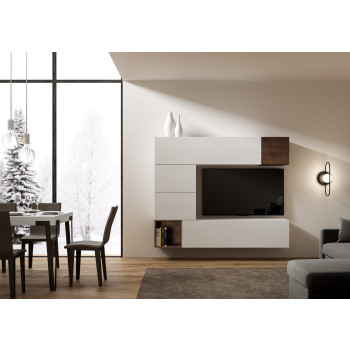 Compositions Isoka - Composition murale de salon Isoka A11 L.194 H.160 P.39,2