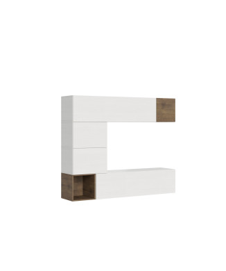 Compositions Isoka - Composition murale de salon Isoka A11 L.194 H.160 P.39,2