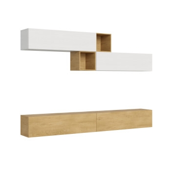 Compositions Isoka - Composition murale de salon Isoka A110 L.308 P.39,2