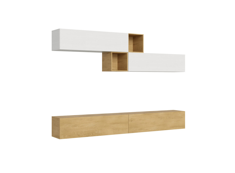 Compositions Isoka - Composition murale de salon Isoka A110 L.308 P.39,2