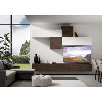 Compositions Isoka - Composition murale de salon Isoka A111 L.308 P.39.2