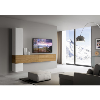 Compositions Isoka - Composition murale de salon Isoka A113 L.268 H.214 P.39,2