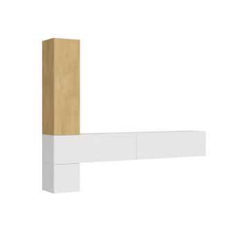 Compositions Isoka - Composition murale de salon Isoka A113 L.268 H.214 P.39,2