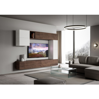 Compositions Isoka - Composition murale de salon Isoka A15 L.268 H.200 P.39,2