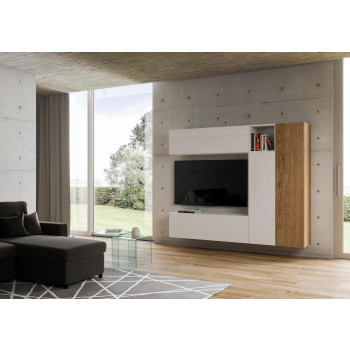 Compositions Isoka - Composition murale de salon Isoka A18 L.214 H.173,6 P.39,2