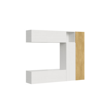 Compositions Isoka - Composition murale de salon Isoka A18 L.214 H.173,6 P.39,2