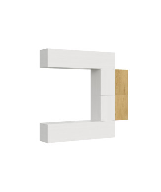 Compositions Isoka - Composition murale de salon Isoka A23 L.214 H.200 P.39,2