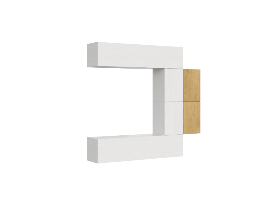 Compositions Isoka - Composition murale de salon Isoka A23 L.214 H.200 P.39,2