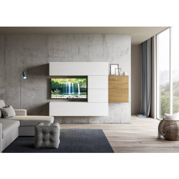 Compositions Isoka - Composition murale de salon Isoka A24 L.234 H.160 P.39,2