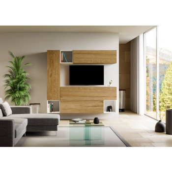 Compositions Isoka - Composition murale de salon Isoka A26 L.214 P.39.2