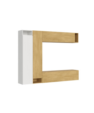 Compositions Isoka - Composition murale de salon Isoka A27 L.254 H.194 P.39,2