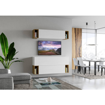 Compositions Isoka - Composition murale de salon Isoka A29 L.173,6 P.39,2