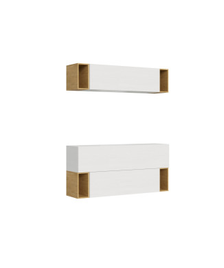 Compositions Isoka - Composition murale de salon Isoka A29 L.173,6 P.39,2