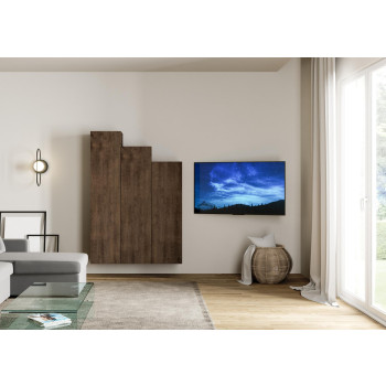 Compositions Isoka - Composition murale de salon Isoka A31 L.120 H.173,6 P.39,2